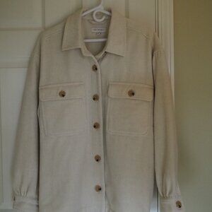 FREE ASSEMBLY SOFT WOOL BLEND ivory SHACKET SIZE XXL